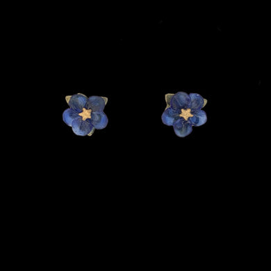 Blue Violet Earrings Petite Posts