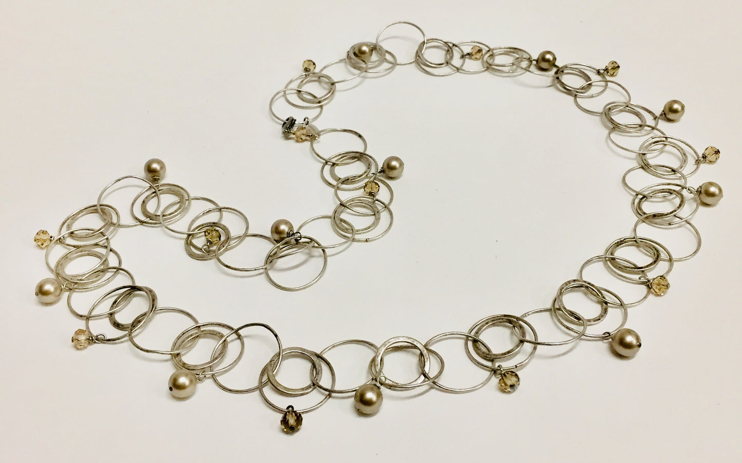 Necklace With Crystal and Cultured Pearls