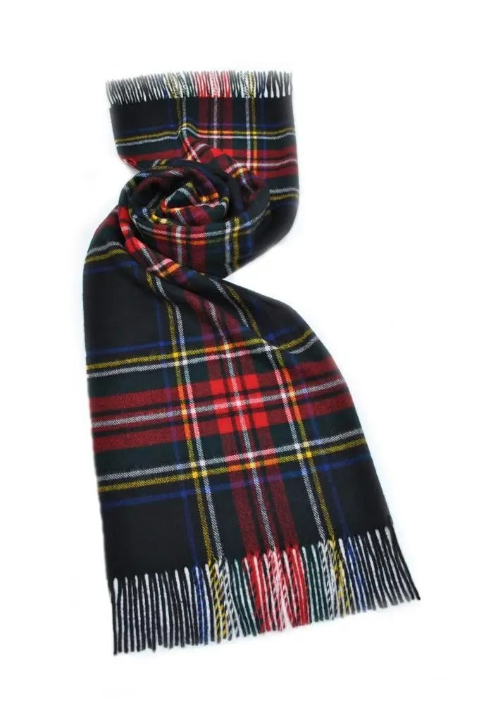 Shawl Black Stewart Tartan