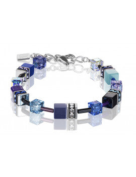 Purple and Turquoise Crystal Bracelet