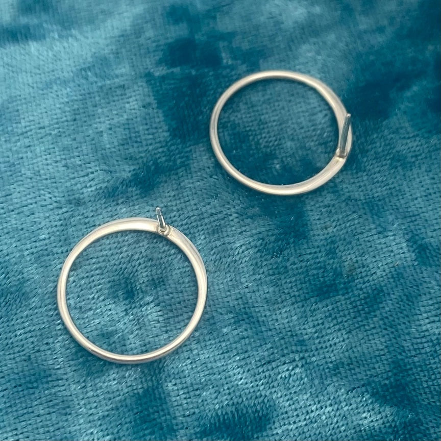 Large Circle Post Earrings