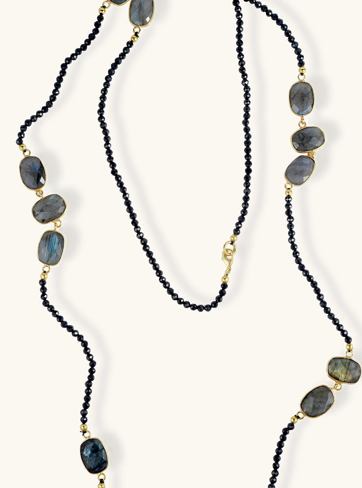 Black Spinel and Labradorite Necklace