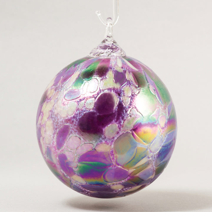 Purple Pansy Round Ornament