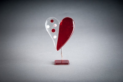 Red Friendship Heart With White Dots