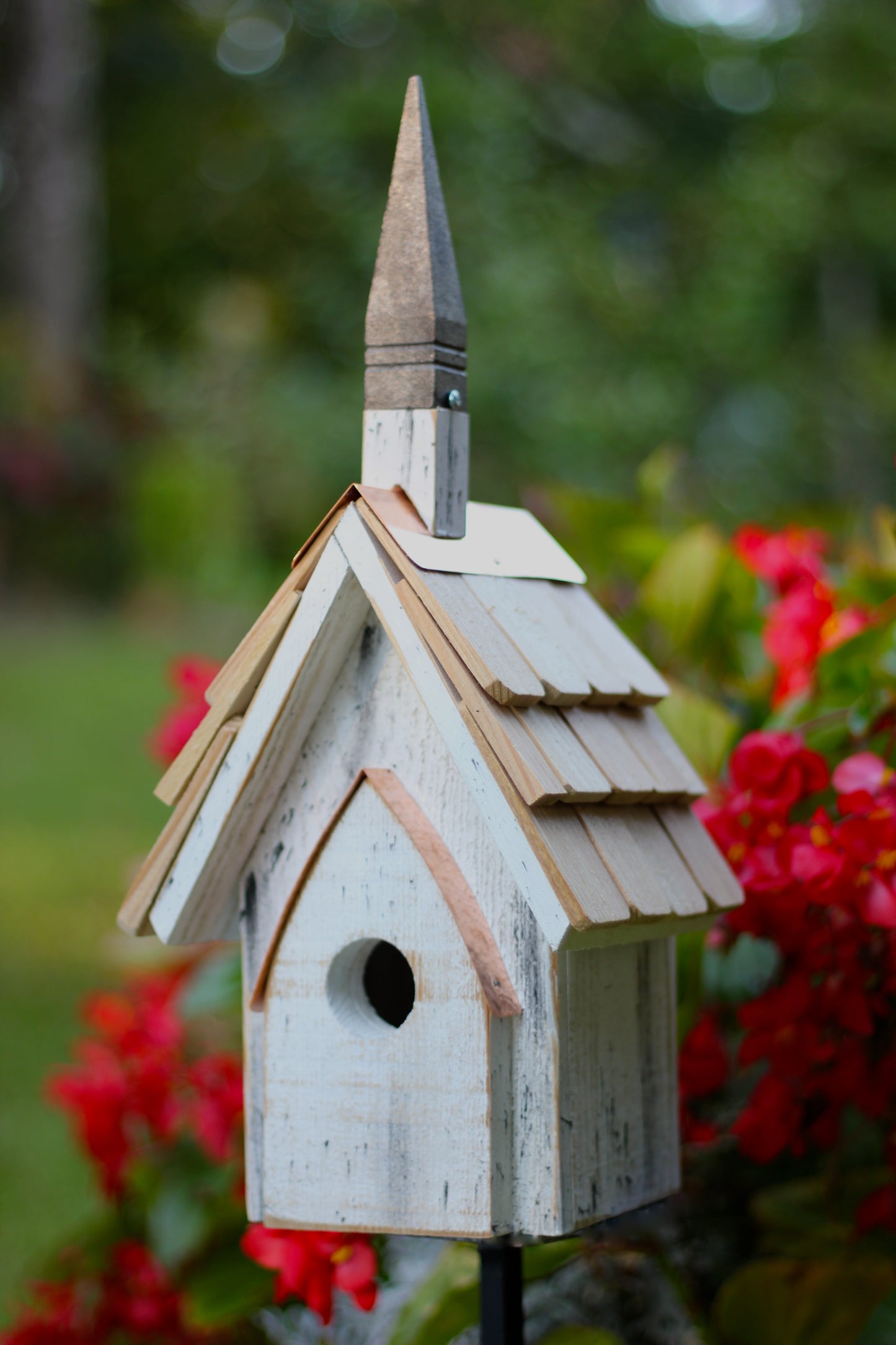 Classic White Chapel Birdhouse