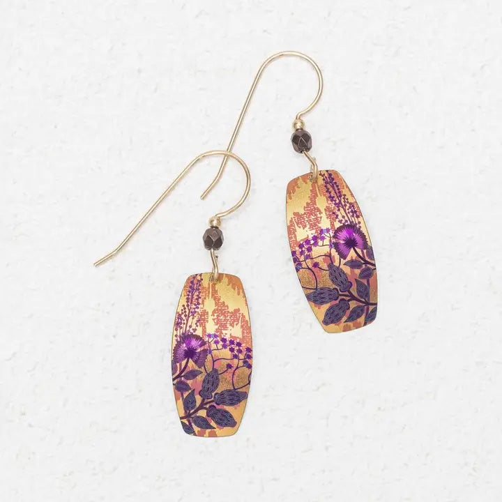 Falling Bloom Earrings in Purple