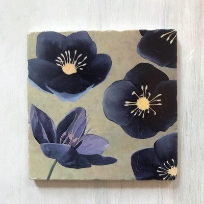 Black Hellebore on Green Trivet