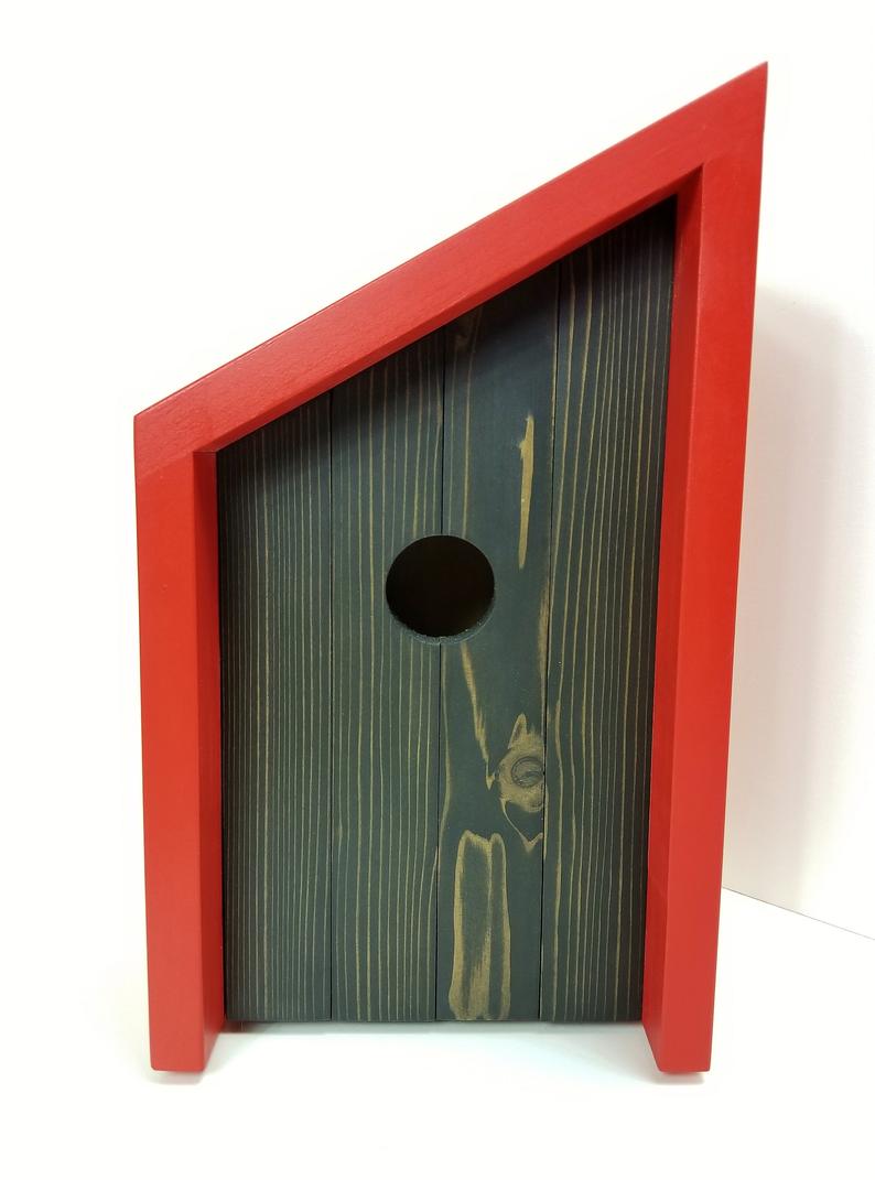 Minimalists Red Cedar and Pine Birdhouse