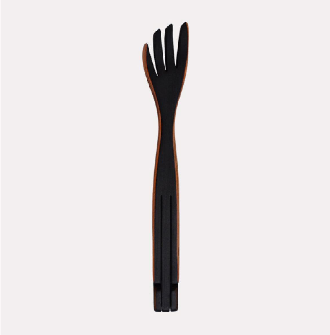 Folding Salad Fork Tongs Blackened