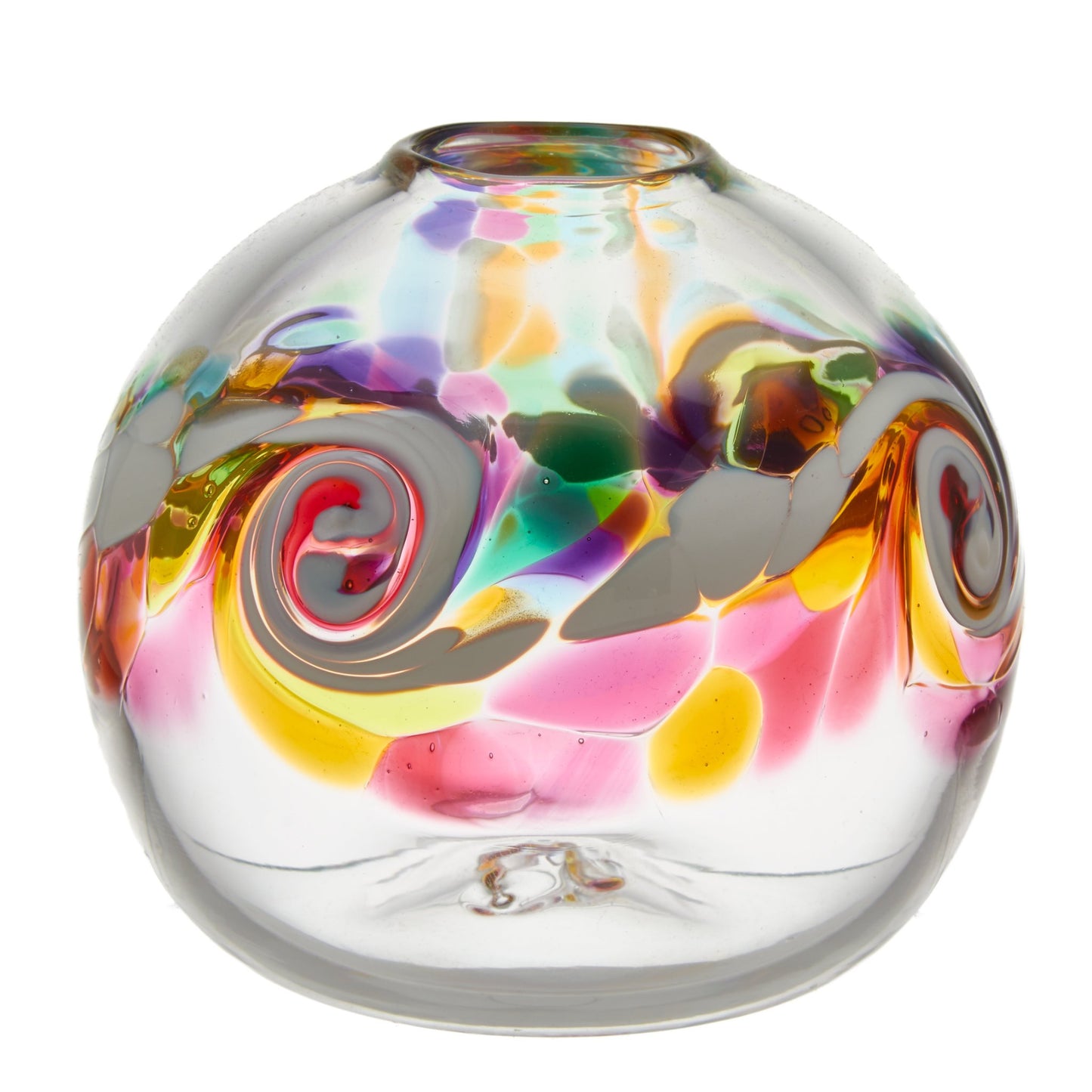 Round Vase 7" Wave Desert Flower