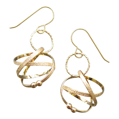 Mobius Loop 22k Gold Vermeil Earring Small