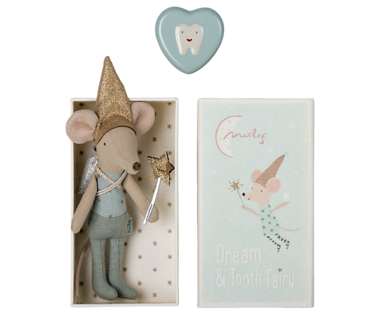Blue, Tooth Fairy Mouse in Matchbox