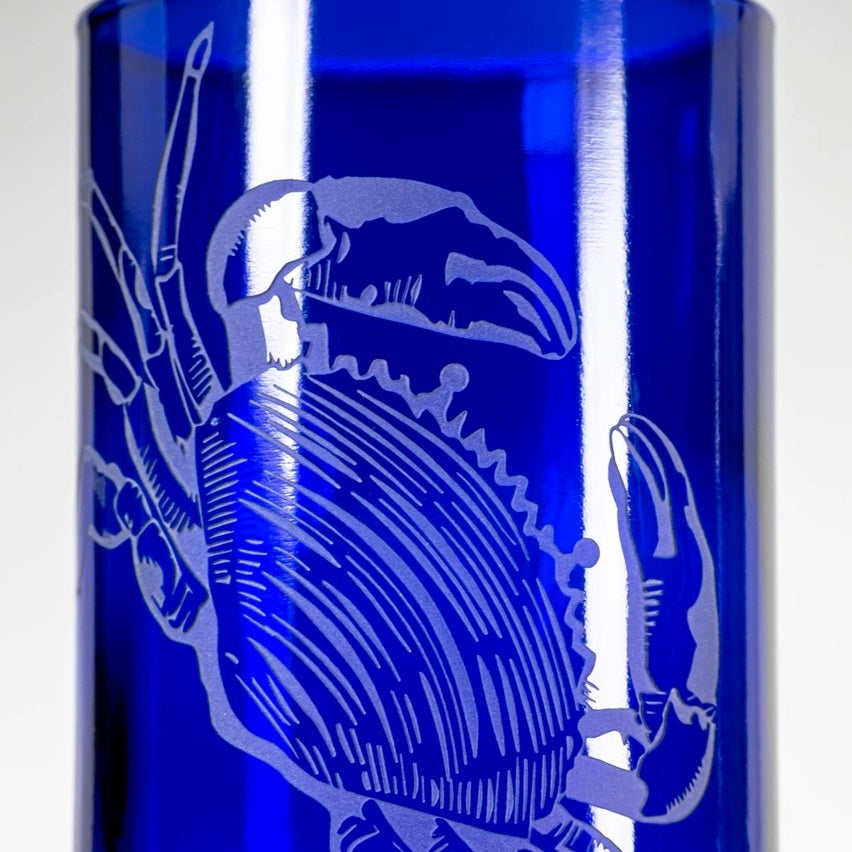Tumbler, Upcycled Crab Blue