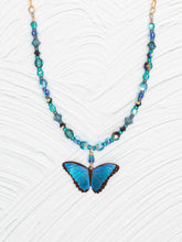 Load image into Gallery viewer, Bella Butterfly Necklace Blue