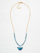 Load image into Gallery viewer, Bella Butterfly Necklace Blue