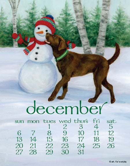 2026 Dog Days Poster Calendar 11 X 14