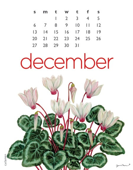 2026 Flowers Calendar 5 X 7