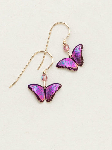 Petite Bella Butterfly Earrings Ult Viol