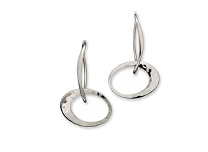 Petite Elliptical Sterling Silver Earring