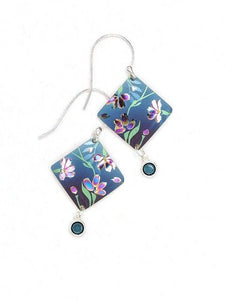 Garden Sonnet Niobium Earrings, Blue