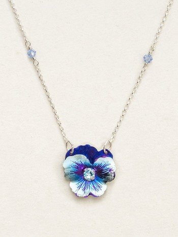 Garden Pansy Pendant Necklace