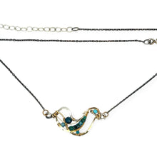 Load image into Gallery viewer, Current Necklace With Apatite and Oxidized Silver