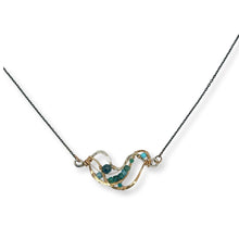 Load image into Gallery viewer, Current Necklace With Apatite and Oxidized Silver