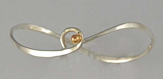 Brac, SS/14K Forged Wave, Bead Clasp