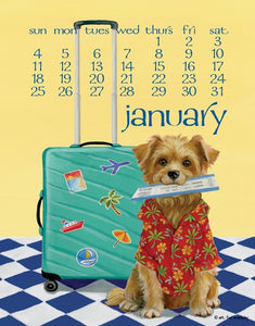 2026 Dog Days Poster Calendar 11 X 14