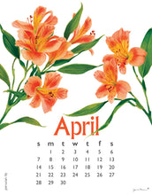 Load image into Gallery viewer, 2024 Flower Spiral Desk 5X7 Inch Calendar