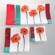 Load image into Gallery viewer, Square New Poppy Red Plate