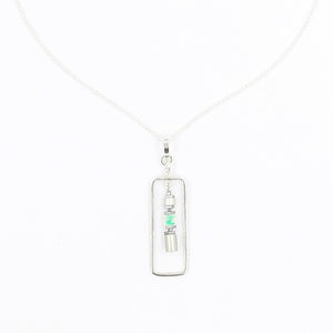Opal and Hematine Pendant