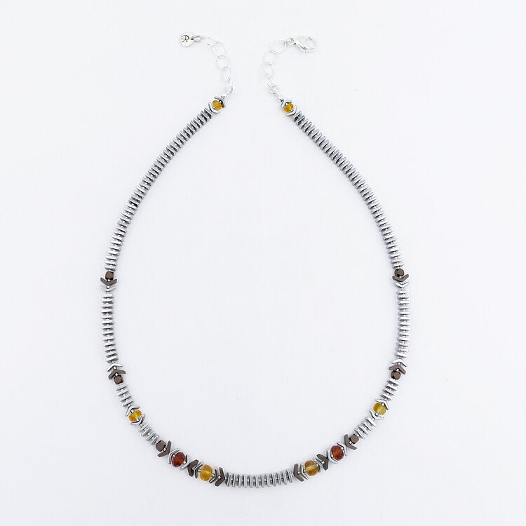 Hematine and Citrine Necklace