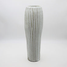Load image into Gallery viewer, Slim Fluted Stoneware Vase