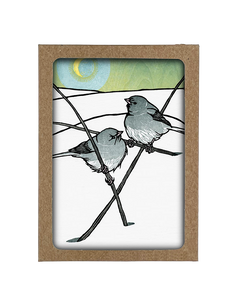 Moon Juncos Boxed Cards