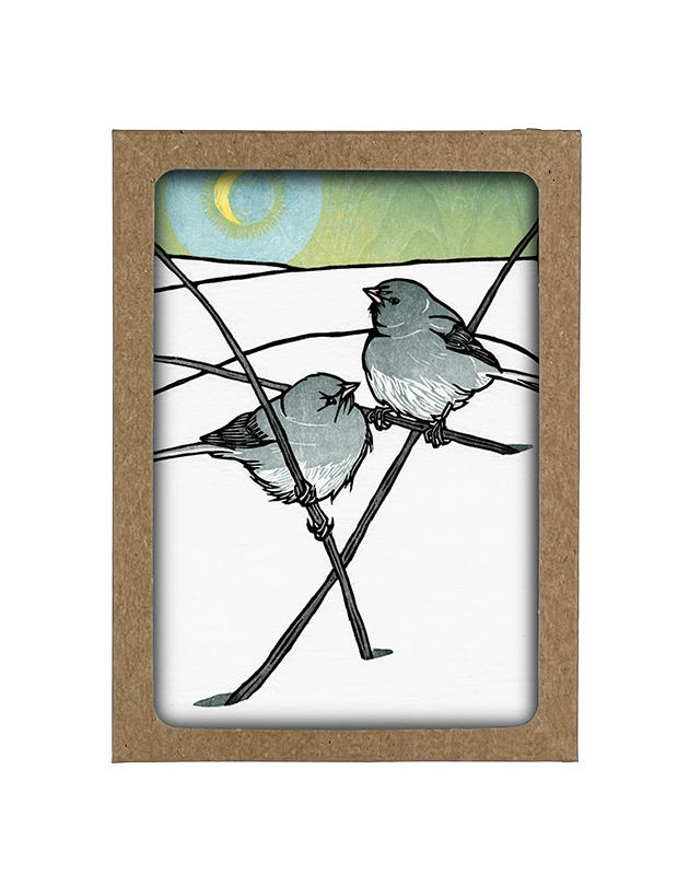 Moon Juncos Boxed Cards
