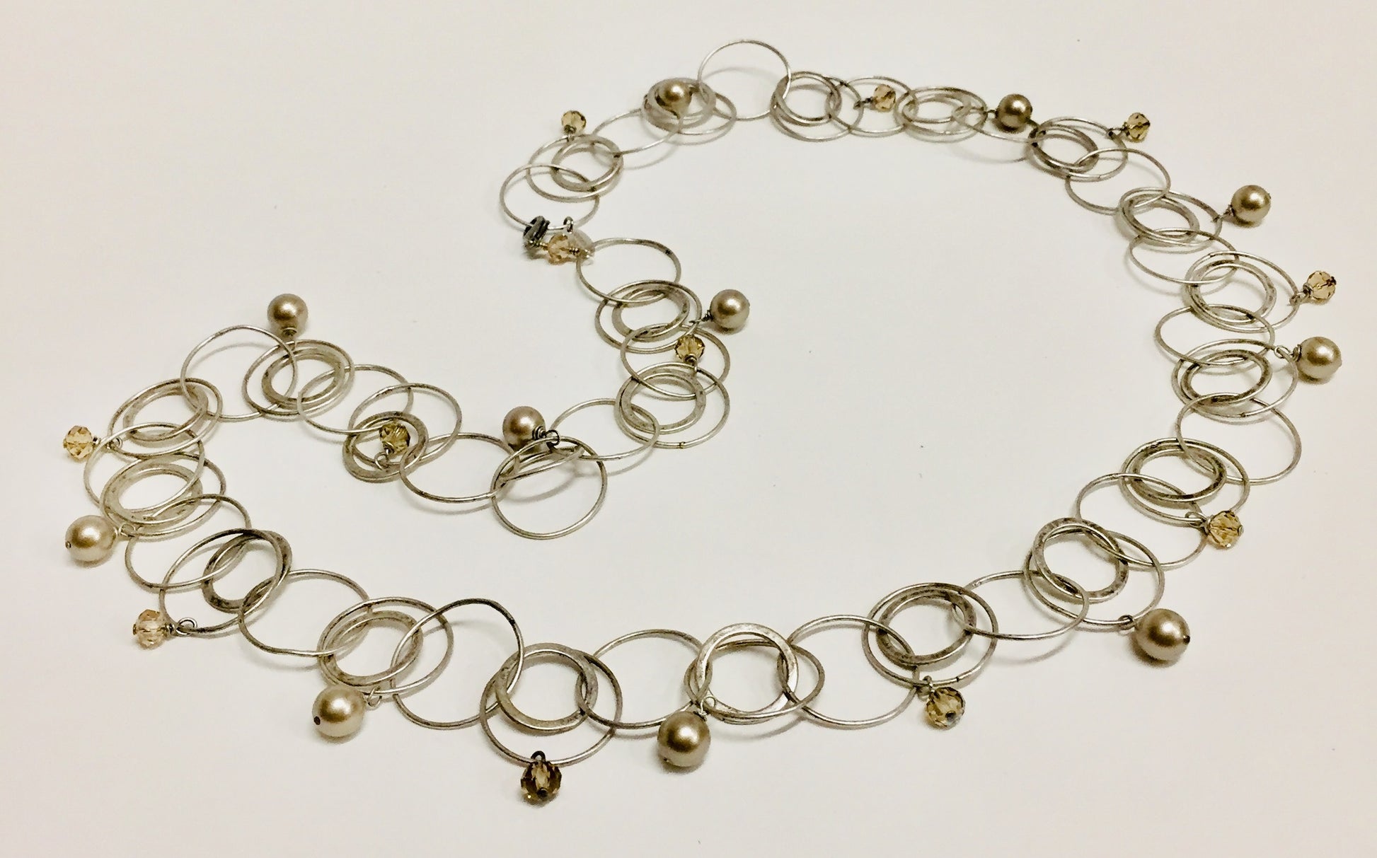 Necklace With Crystal and Cultured Pearls