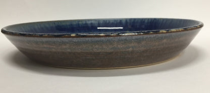 Pie Plate Amber Blue