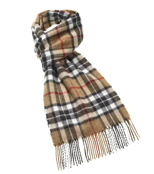Camel Thompson Tartan Scarf