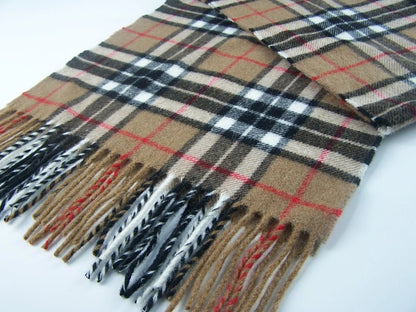 Camel Thompson Tartan Scarf