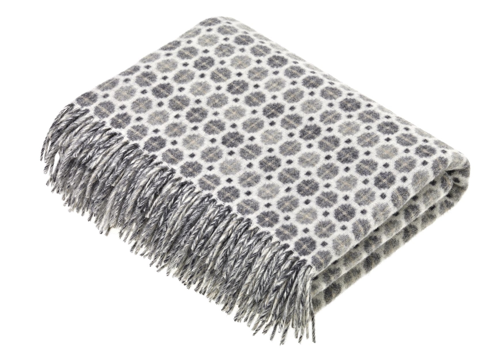 Milan Collection - Merino Lambswool Throw Grey