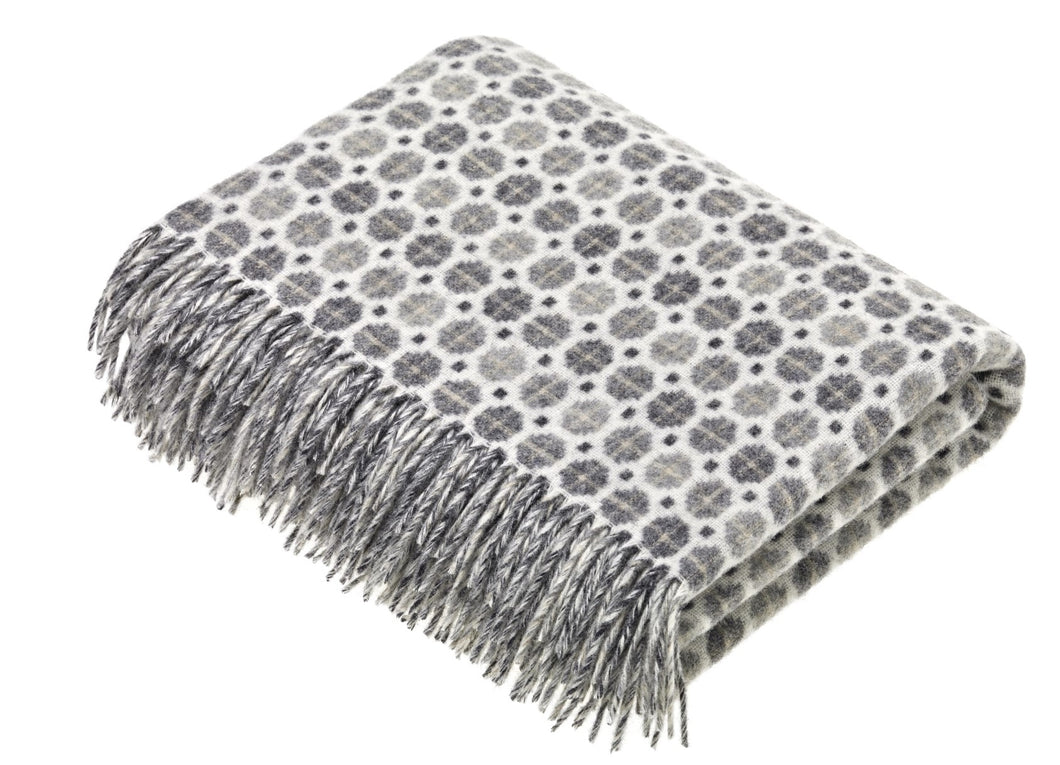 Milan Collection - Merino Lambswool Throw Grey