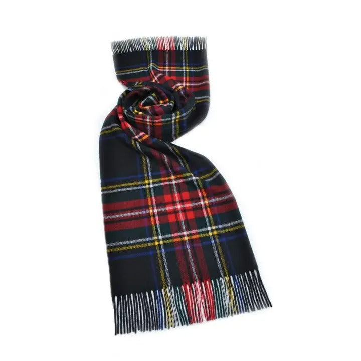 Shawl Black Stewart Tartan