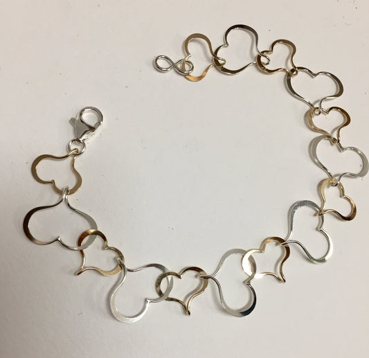 Bracelet Linked Hearts