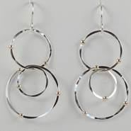 Sterling Silver Earing With Small Gold Filled Beads
