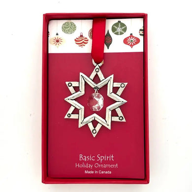 Star With Crystal Pewter Ornament