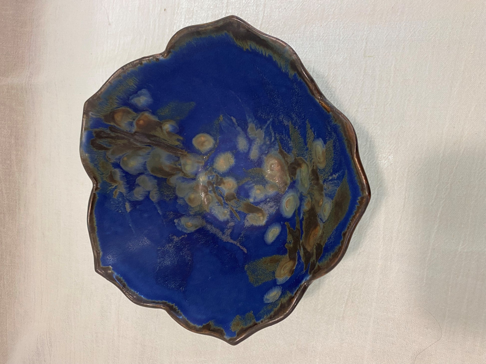 Medium Five Sided Scalloped Bowl