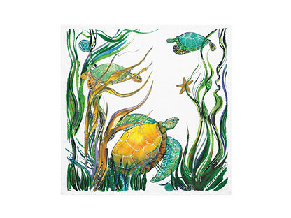Set of White Sea Turtle Napkins