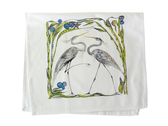Heron Tea Towel