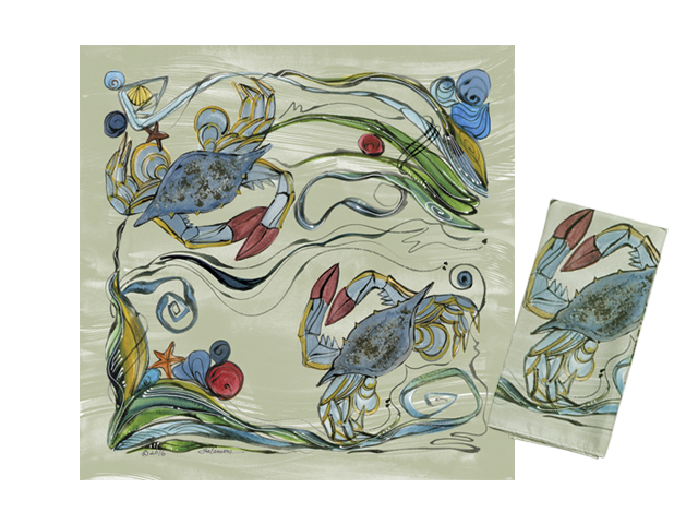 Pair of Crab Napkins
